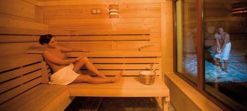 Sauna makes you sweat, which helps get rid of excess fluids and toxins from the body image picture photo